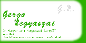 gergo megyaszai business card